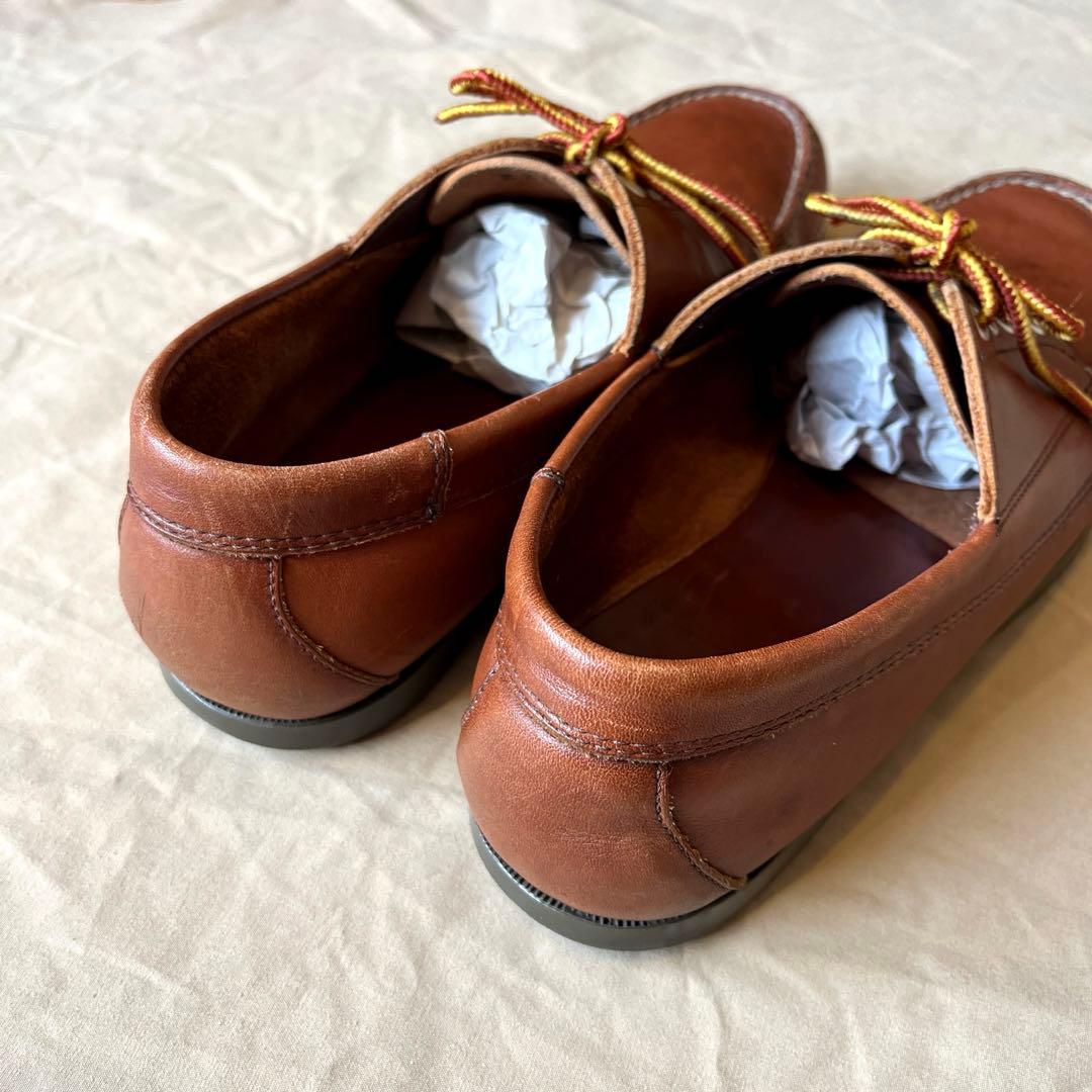 L.L.Bean レザーモカシン ブラウン 28cm ラバーソール 本革 中古