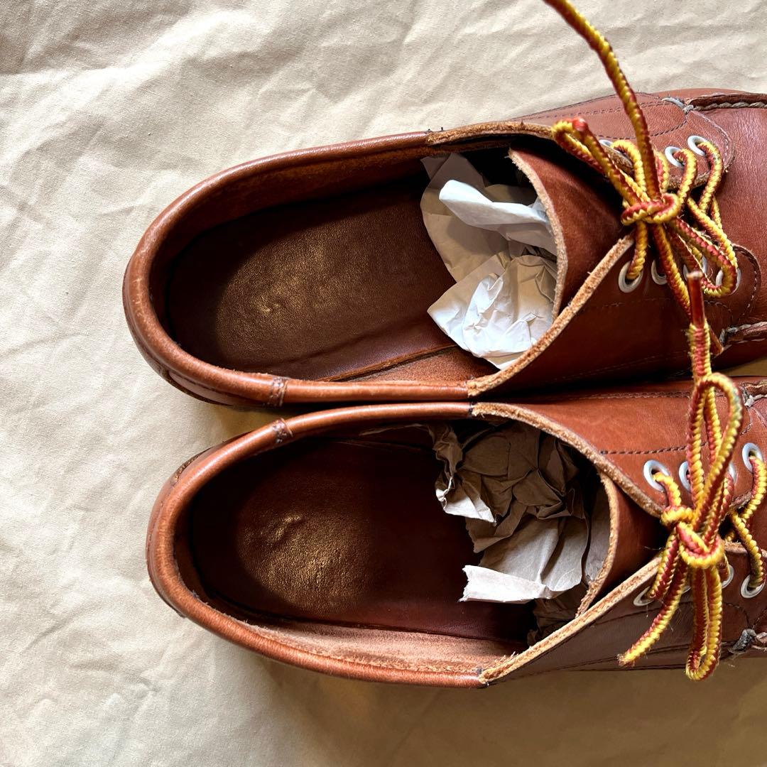 L.L.Bean レザーモカシン ブラウン 28cm ラバーソール 本革 中古