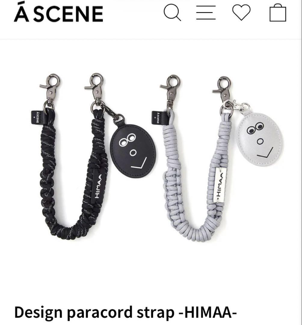 ASCENE ✖︎ HIMAA コラボ デザイン パラコード ストラップ ブラック
