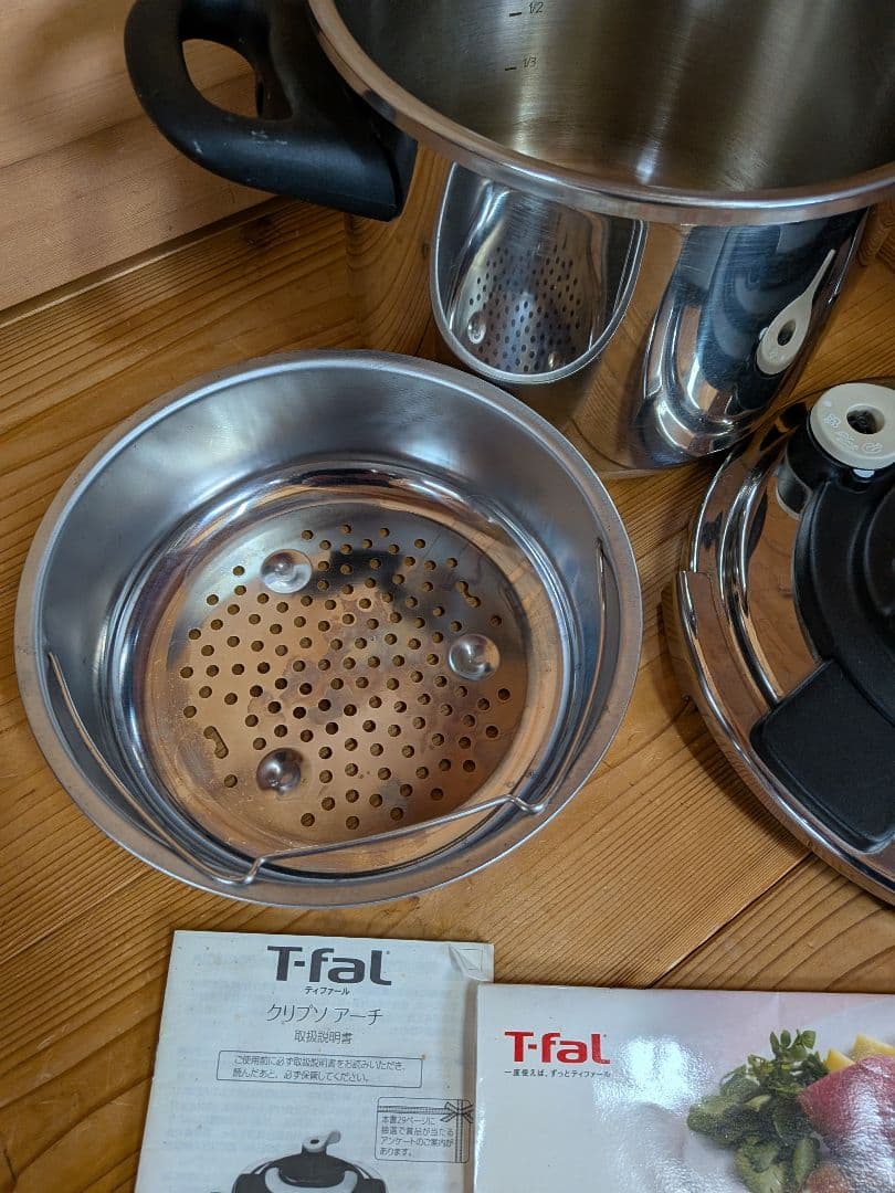 T-fal 6L 圧力鍋 クリプソアーチ レシピ 説明書付き
