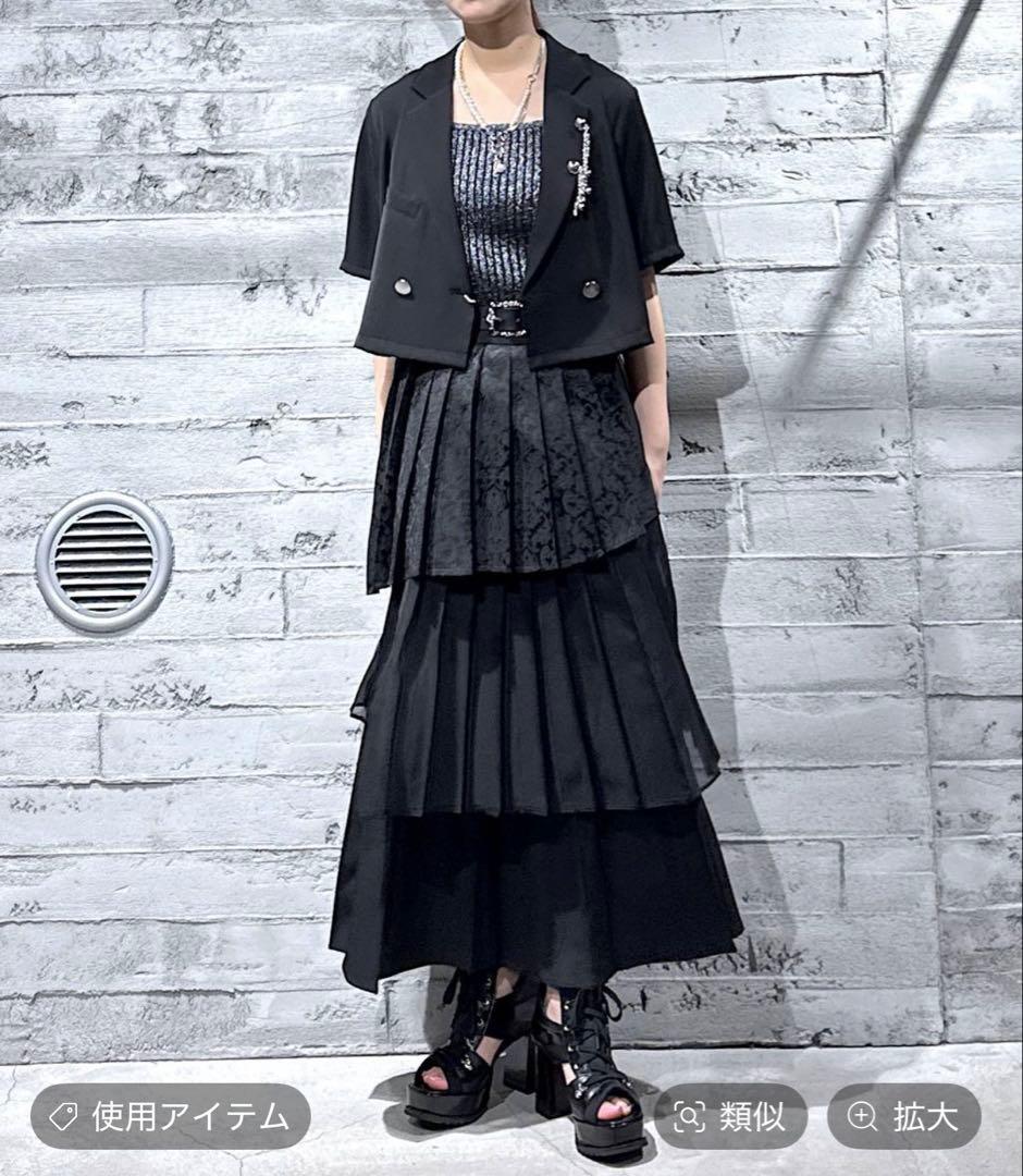 【HARE】【極美品】【値下げ可】【完売商品】ブラックプリーツスカート