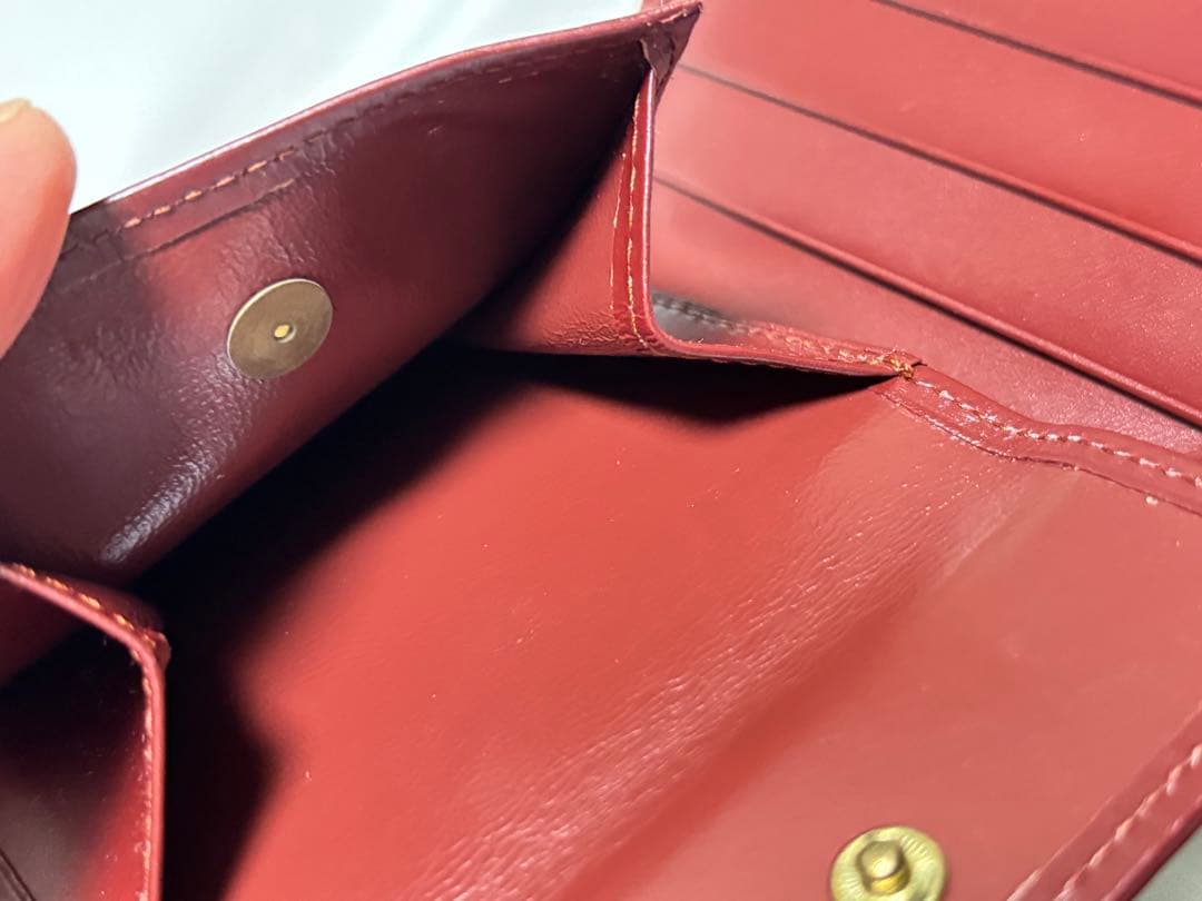 未使用 Cartier カルティエ マスト 二つ折り財布 札入れ ボルドー