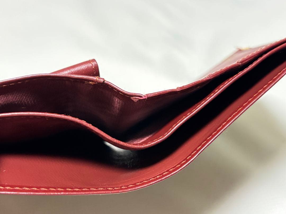 未使用 Cartier カルティエ マスト 二つ折り財布 札入れ ボルドー