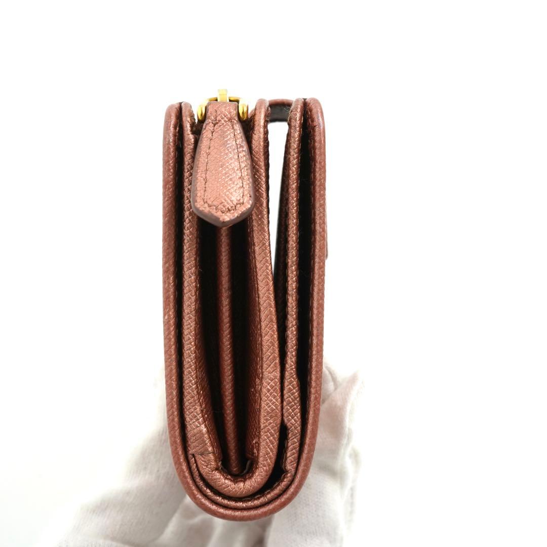 ✨Sランク・箱保証書付き✨　PRADA ミニ財布　サフィアーノレザー　二つ折り