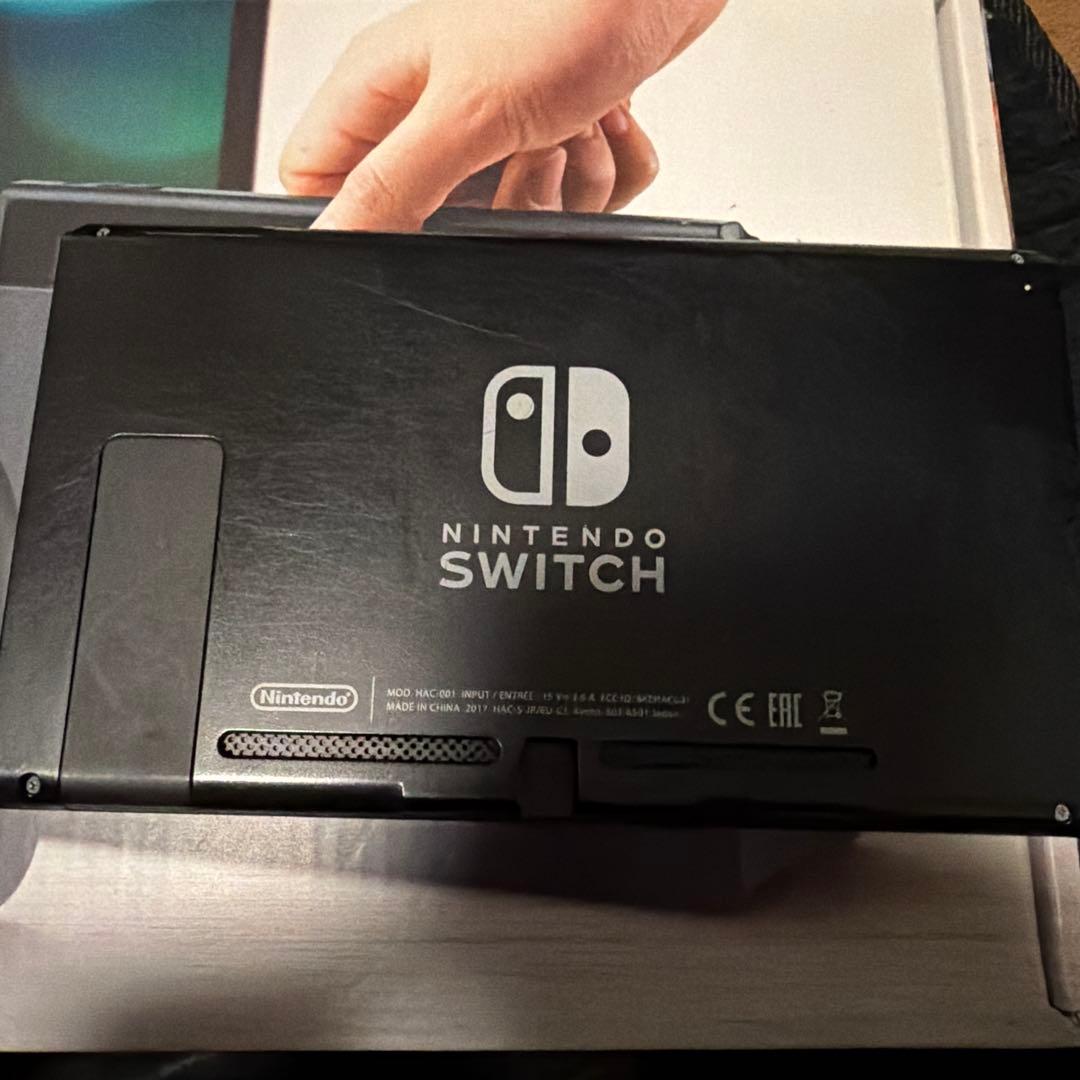 Nintendo Switch 本体(黒)、ケーブル、ドッグ、箱