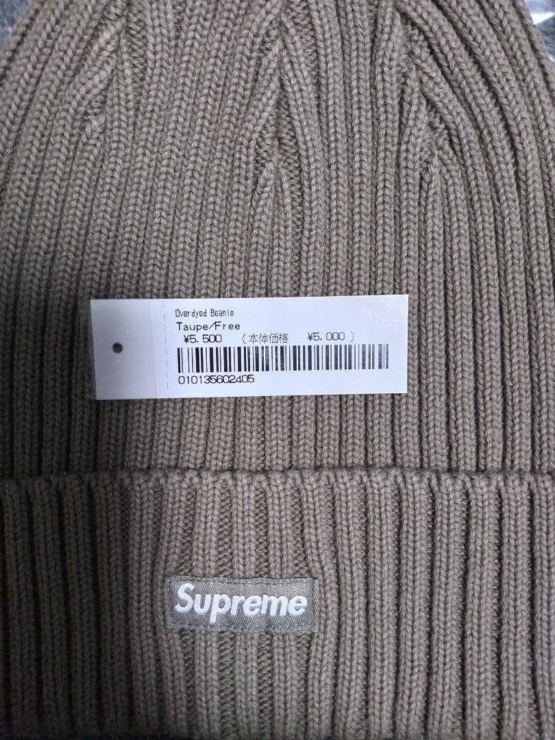 Supreme Overded Beanie Taupe ほぼ未使用、全タグ付き