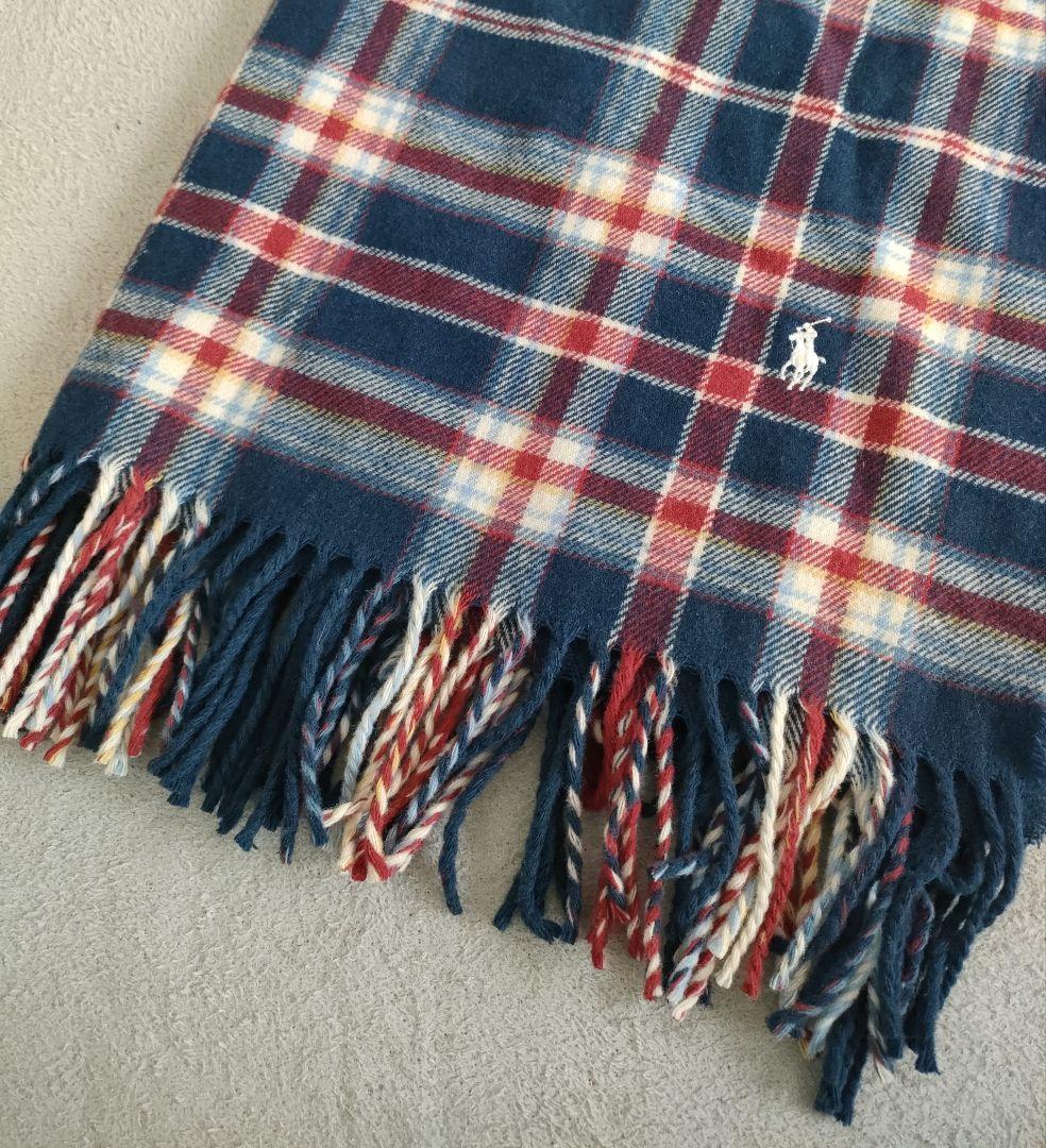 新品タグ付き　Ralph Lauren ストール　ひざ掛け　ウール　チェック
