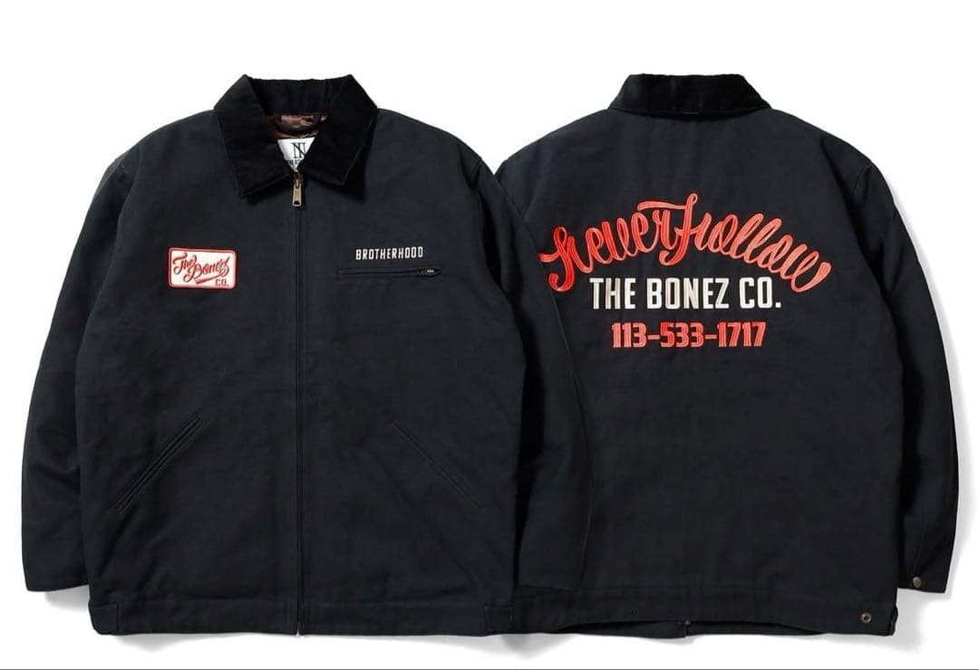the bonez ダックジャケット 黒　受注生産 ザボーンズ　サイズXL