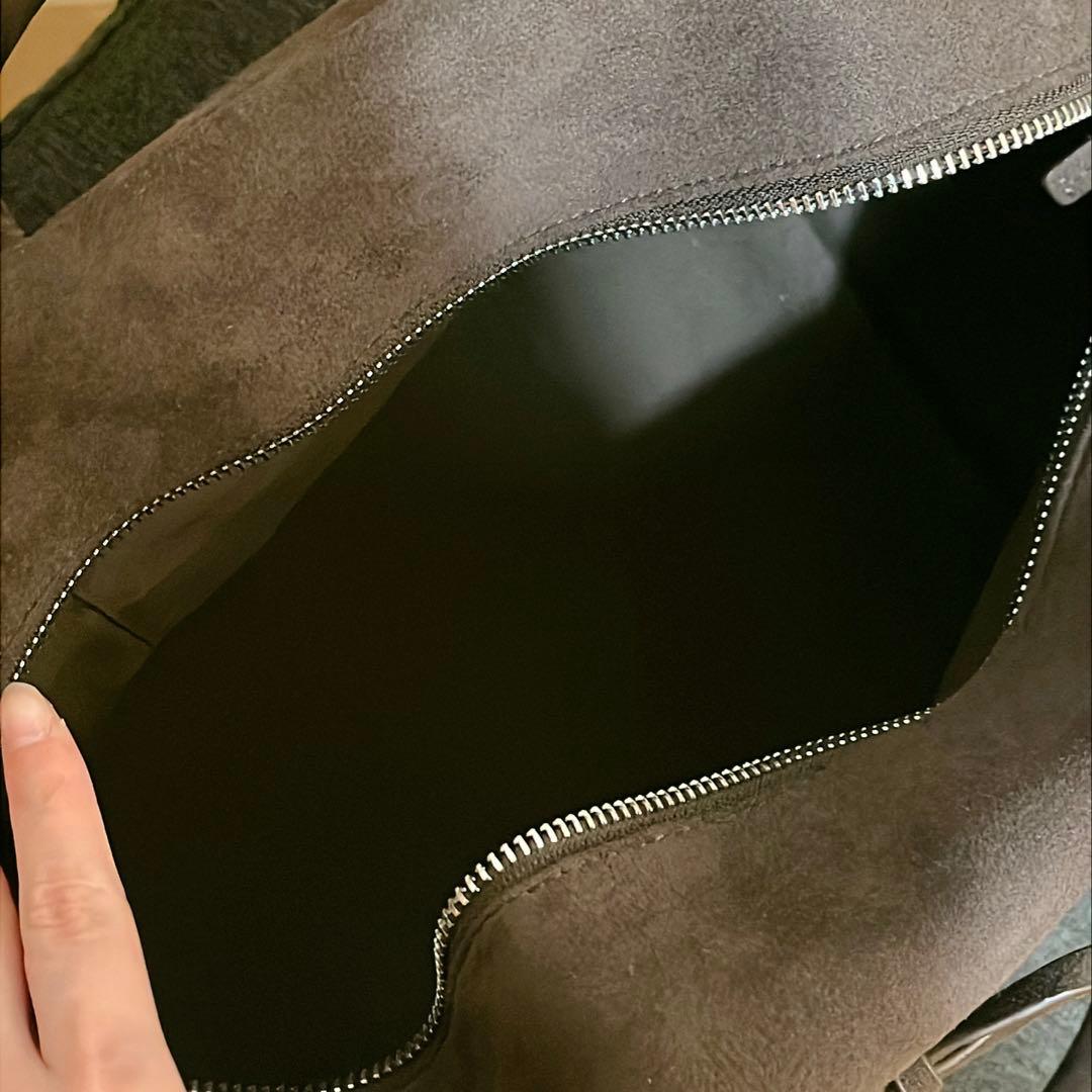 FEKETE リボンスエードボストンバッグ