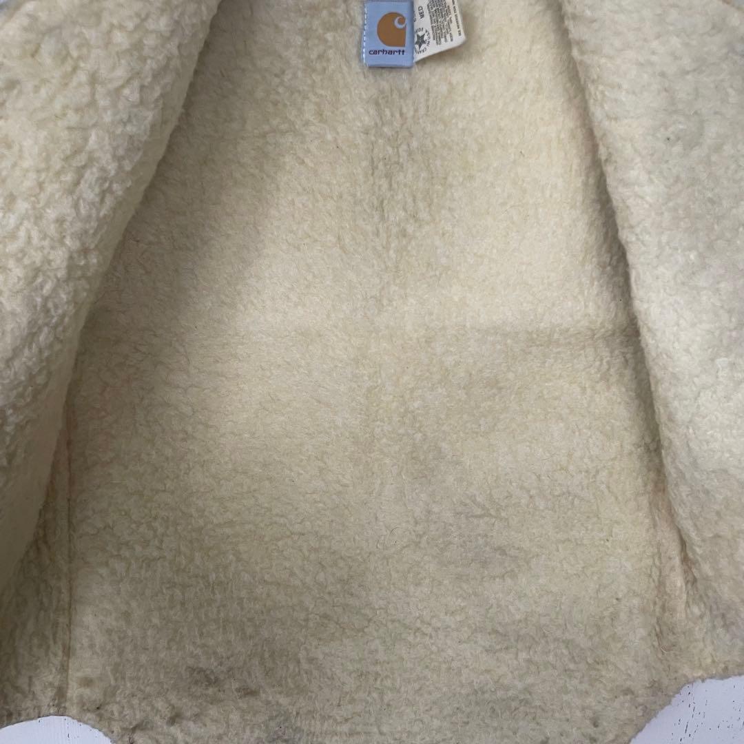 【かず】カーハート　Carhartt ダックベスト　ボア裏地　ブラウン　M