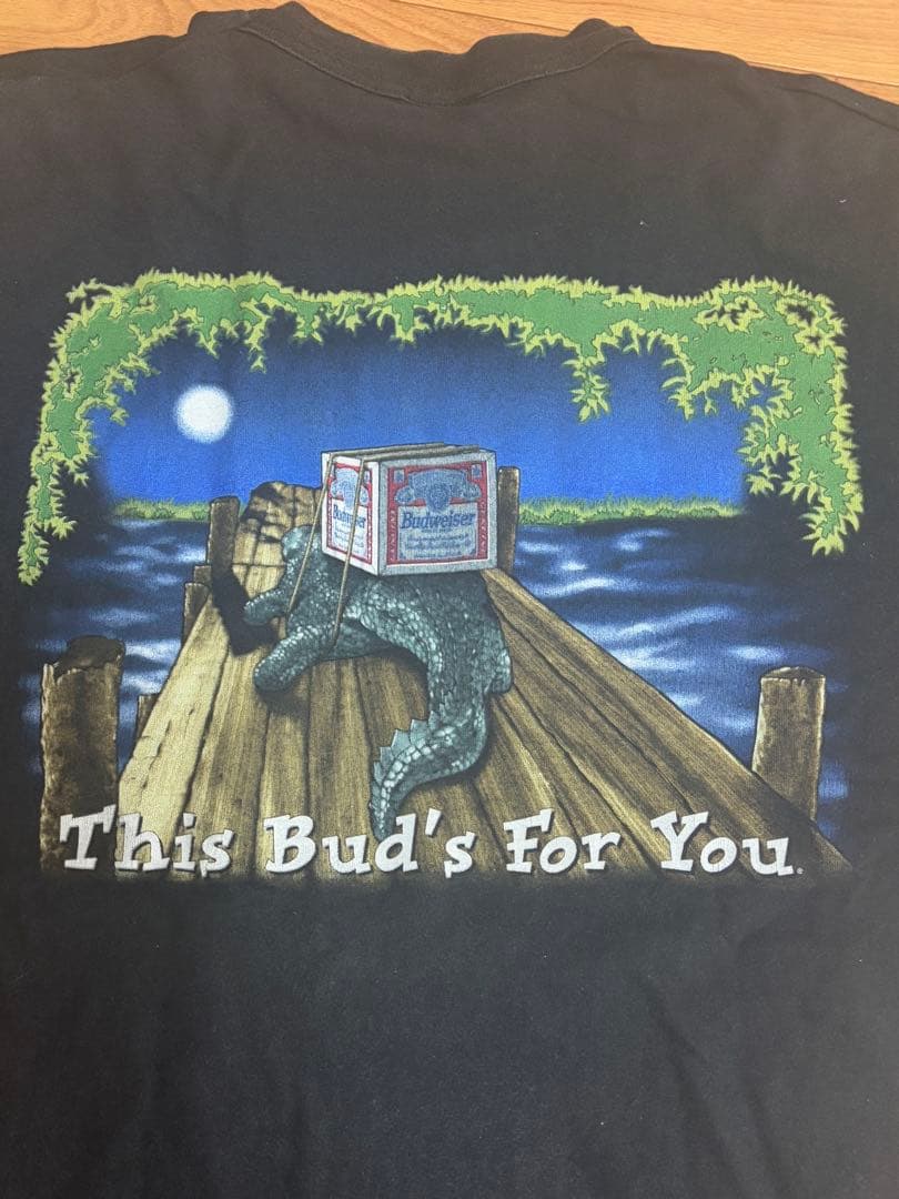 90s BUDWEISER バドワイザー フロッグ クロコダイルシングルステッチ