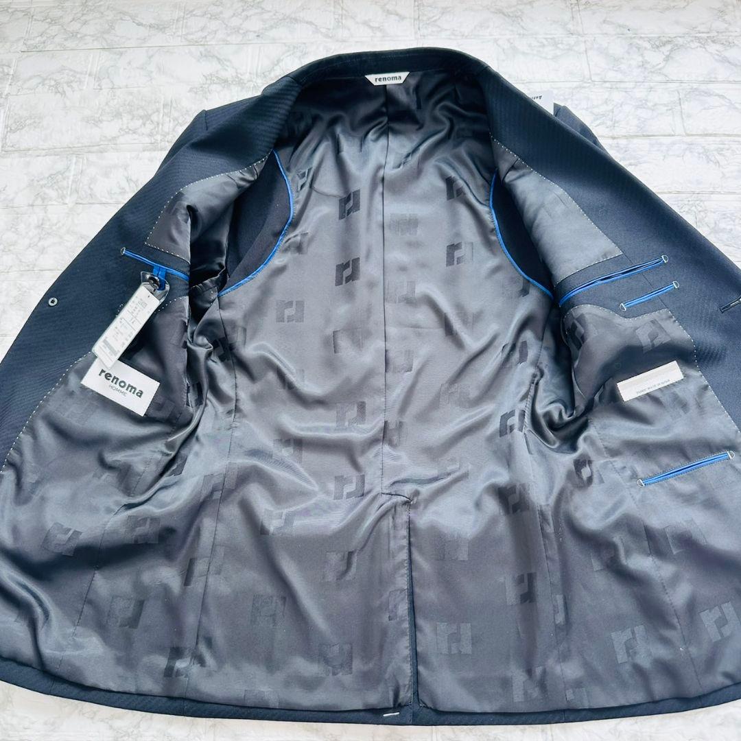 【新品】　renoma レノマ　スーツ　セットアップ　スリーピース　Sサイズ　黒