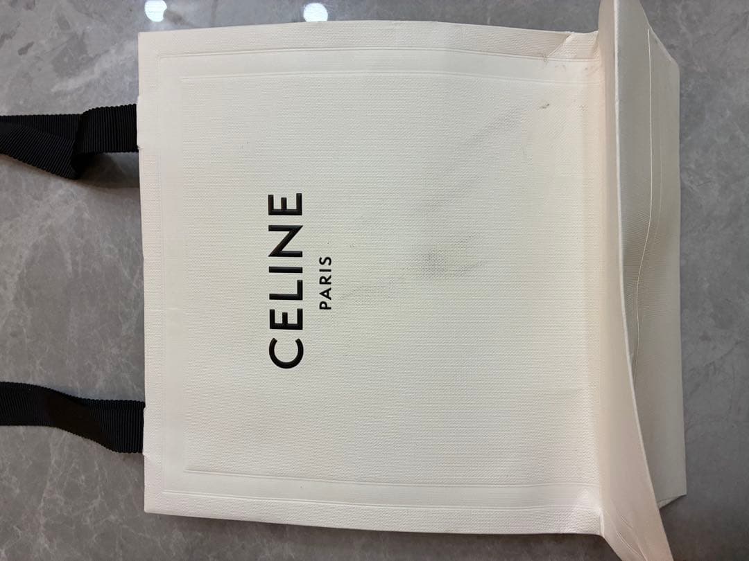 CELINE ブラックレザー トリオンフ三つ折り財布