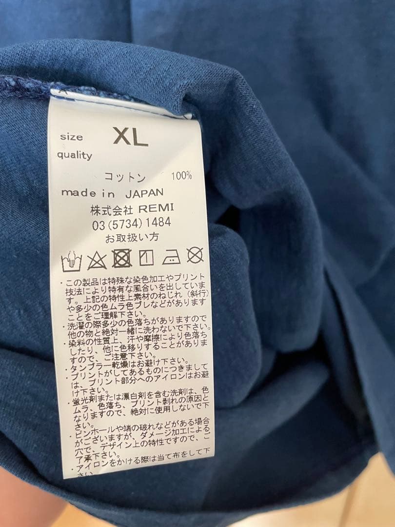 新品未使用 REMI RELIEF レミレリーフ ユーズド加工半袖T XL