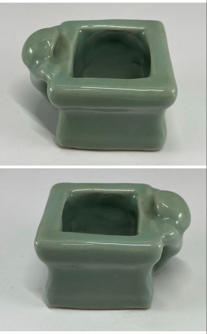 【茶道具】青磁七種蓋置（合わせ箱）