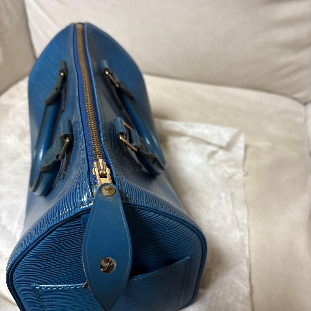 Louis Vuitton エピレザー ボストンバッグ 青