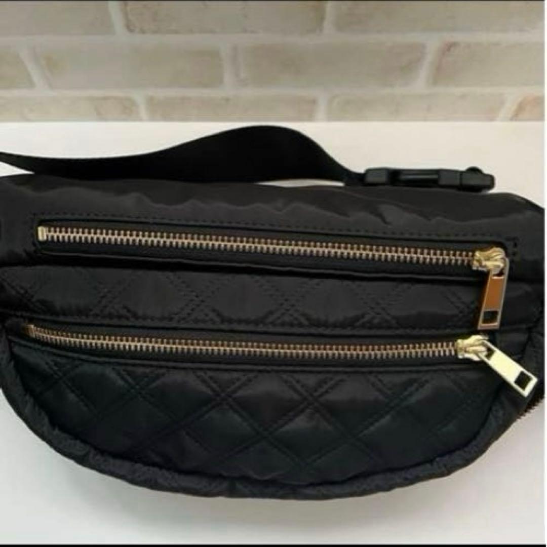 バンヤードストーム　キレイめボディBAG キルティング　ブラック