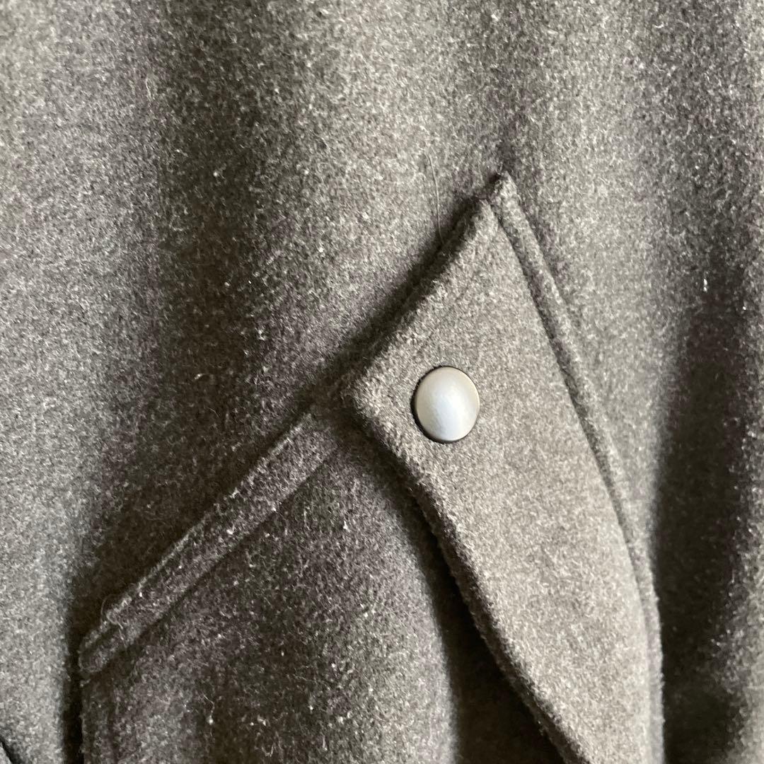 ZARA フード付コート　チャコールグレー