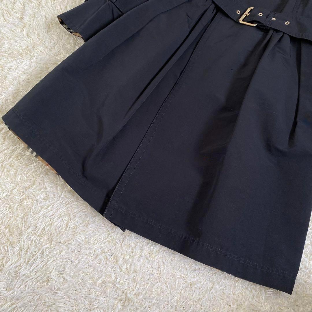 【美品】バーバリーブルーレーベル　トレンチコート　ノバチェック　ギャザー　38