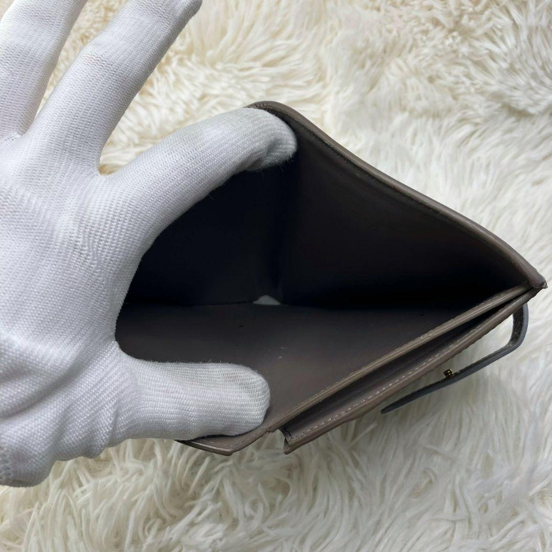 美品✨セリーヌ ミディアム ストラップ ウォレット バイカラー グレー