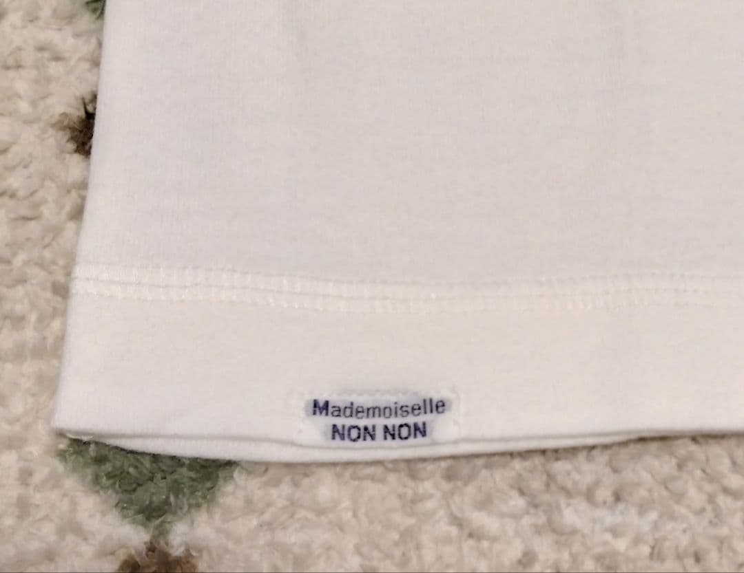 NON NON★ロゴ Tシャツ オフホワイト38★マドモアゼルノンノン/パパス