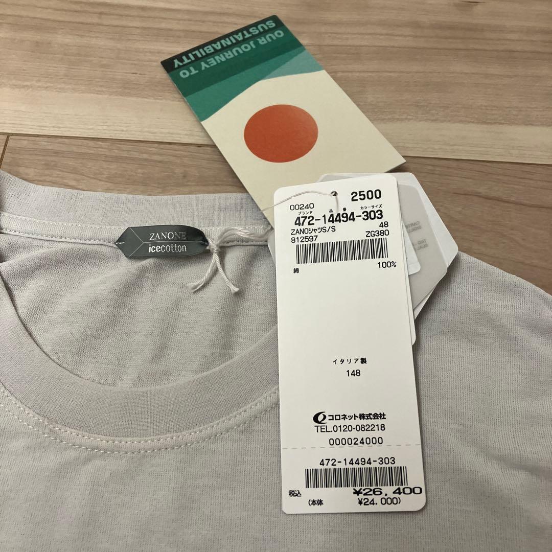 ZANONE ザノーネ　オーガニックアイスコットンカットソー　48