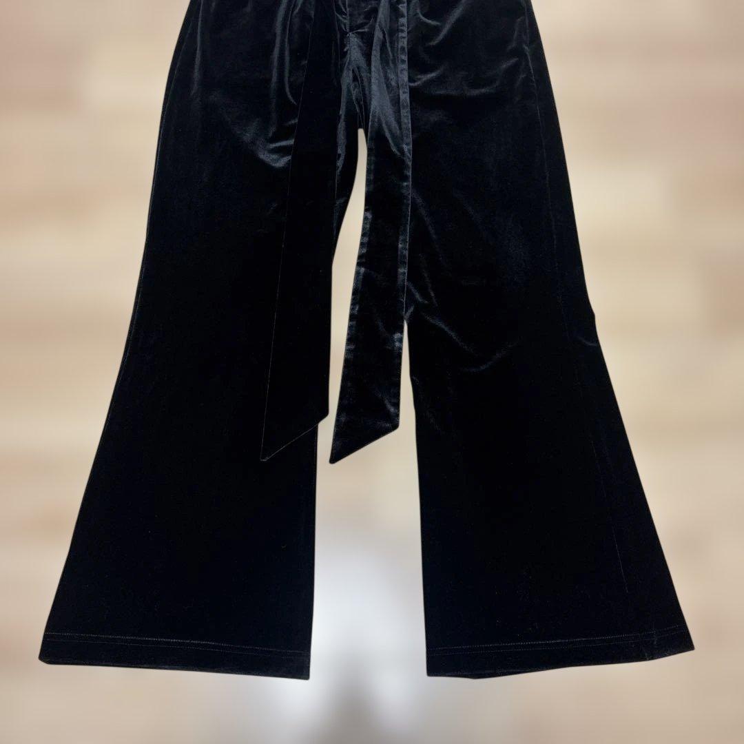 24AW Lamrof VELOUR PANTS ベロアフレアパンツ ブラック