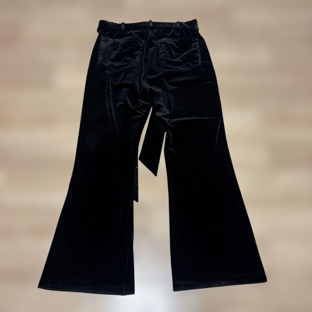 24AW Lamrof VELOUR PANTS ベロアフレアパンツ ブラック