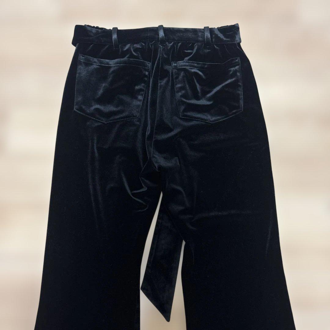 24AW Lamrof VELOUR PANTS ベロアフレアパンツ ブラック