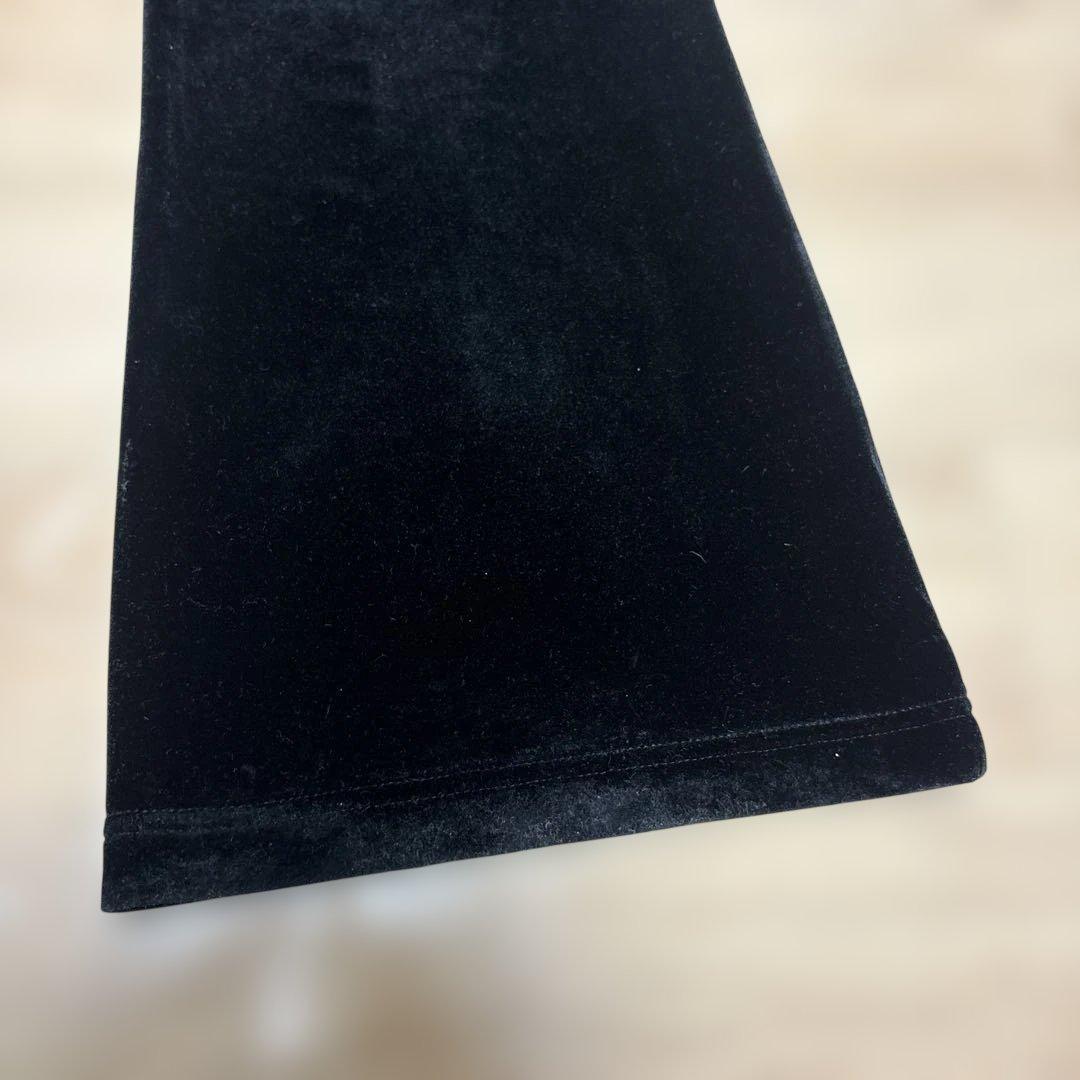 24AW Lamrof VELOUR PANTS ベロアフレアパンツ ブラック