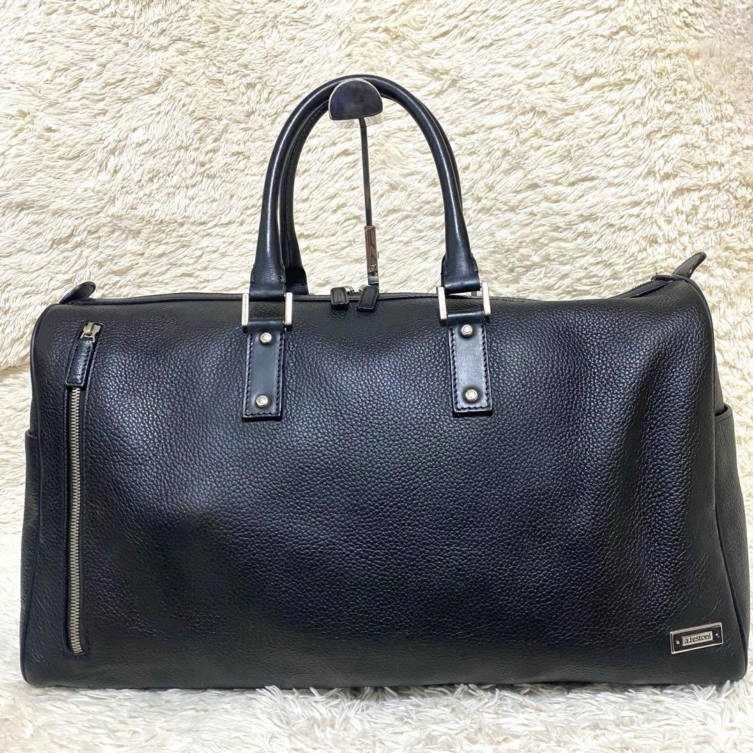 a.testoni ✨良品✨ ボストンバッグ 大容量 トラベルバッグ レザー