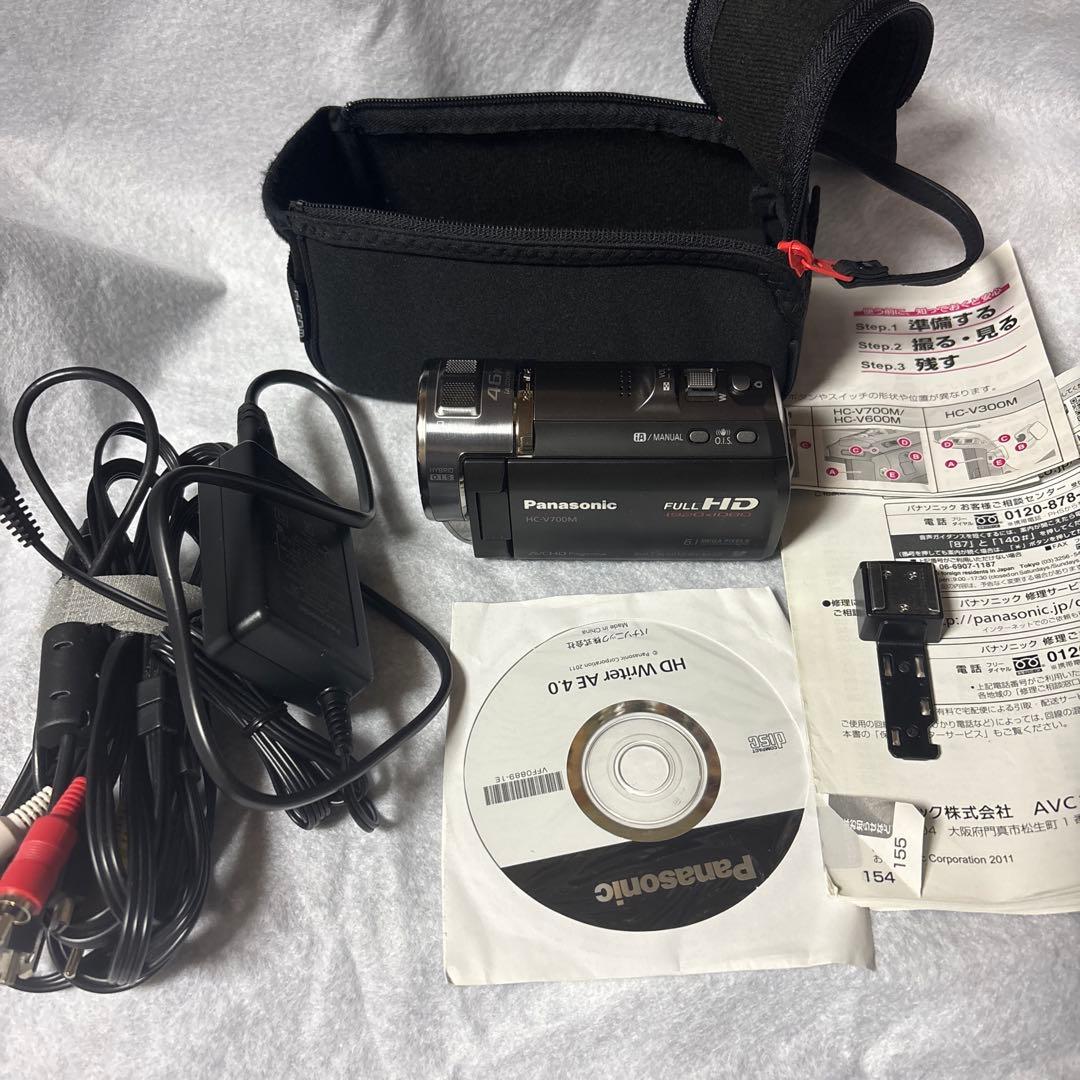 【動作確認済】Panasonic HC-V700M フルHD 付属品完備電池有