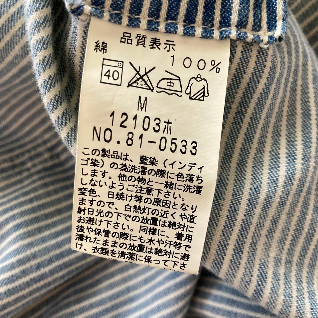ジョンブルjohnbull ヒッコリーコート薄手モッズコートMメンズ古着