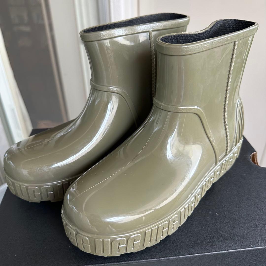 UGG レインシューズ 24センチオリーブ　カーキ　長靴 レインブーツ