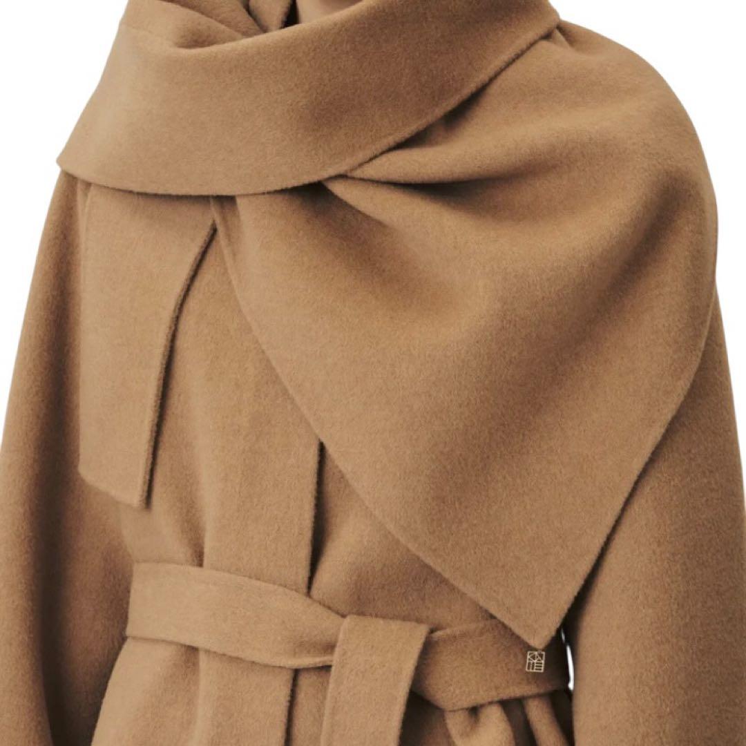 ジャケット・アウター KUMEHANDMADE CASHMERE BLEND MUFFLER COAT