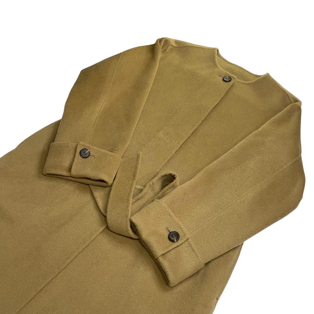 ジャケット・アウター KUMEHANDMADE CASHMERE BLEND MUFFLER COAT