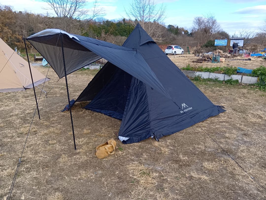 格安!!Mountainhiker ブラックワンポールテント