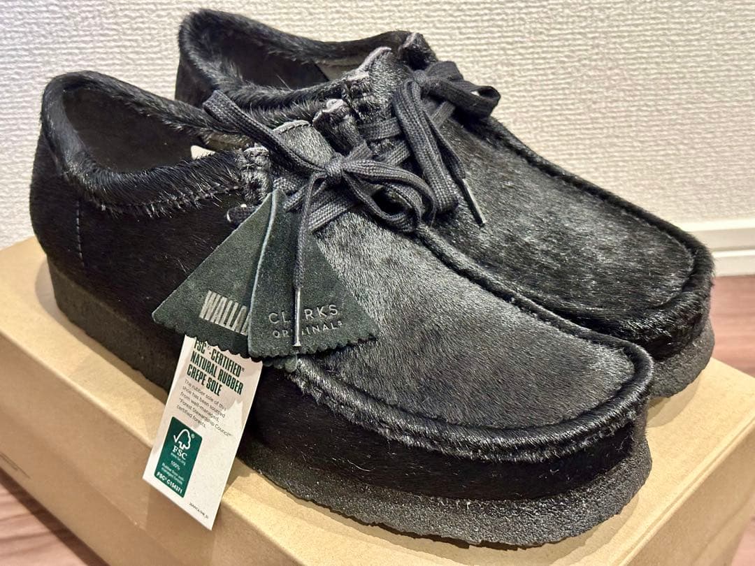 【新品】値下済★ Clarks ワラビー ヘアオンレザー 26.5cm
