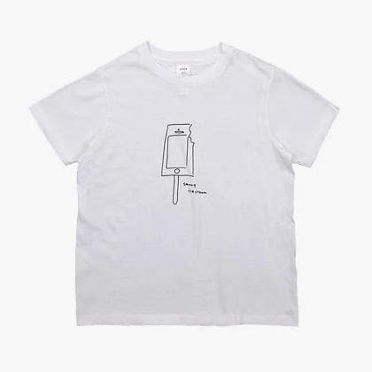 YAECA × 加賀美健✨Smart ice cream 天竺 半袖 Tシャツ