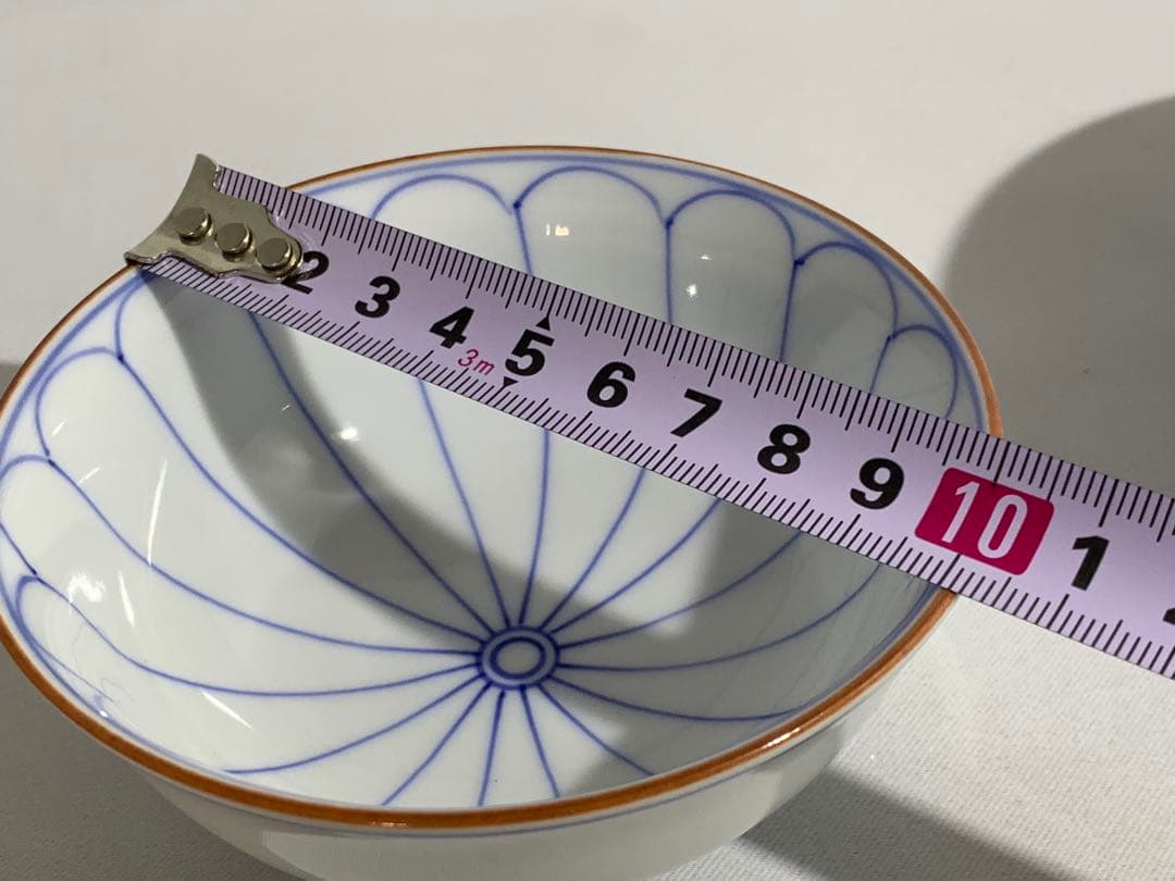 其泉　賞美堂　煎茶碗揃　組飯碗　盛鉢　染付内外菊　藍千綾福文　染付芙蓉手