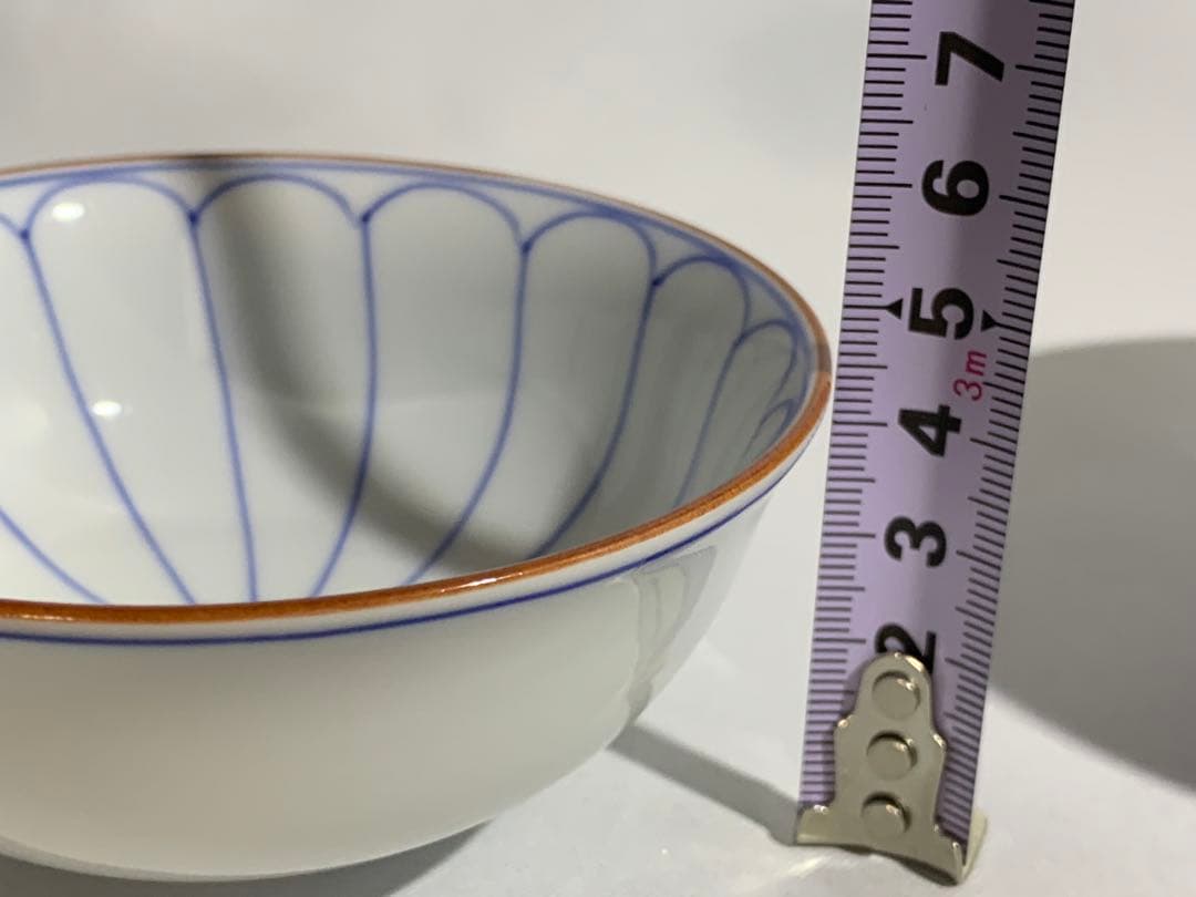 其泉　賞美堂　煎茶碗揃　組飯碗　盛鉢　染付内外菊　藍千綾福文　染付芙蓉手