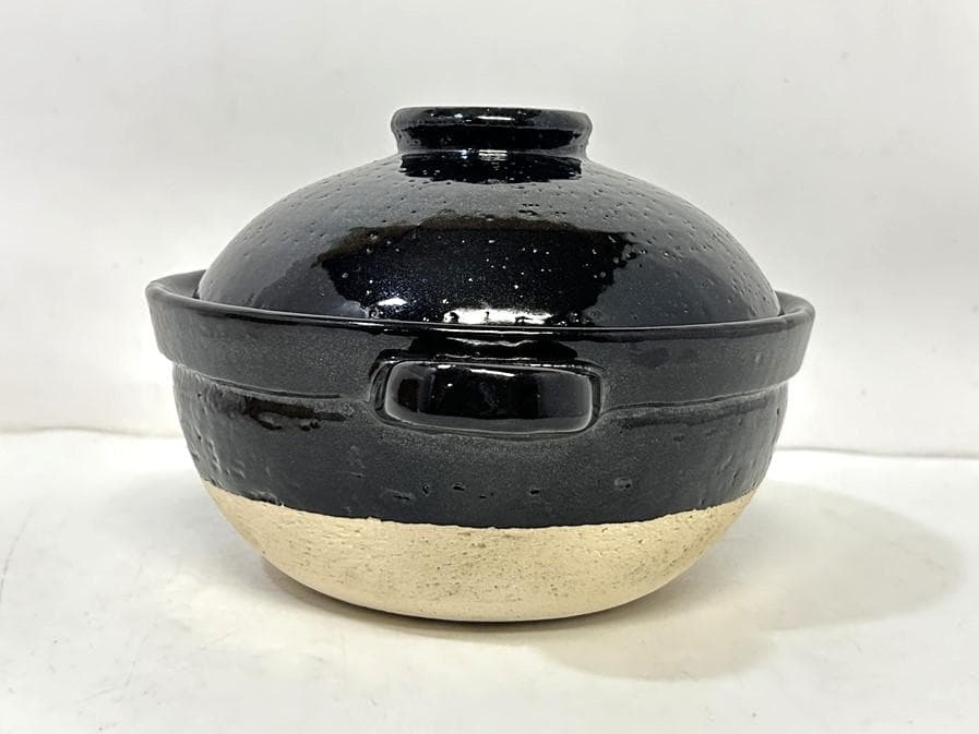 伊賀焼窯元 長谷園のかまどさん 二合炊き CT-03 直火専用 鍋敷き・箱付き