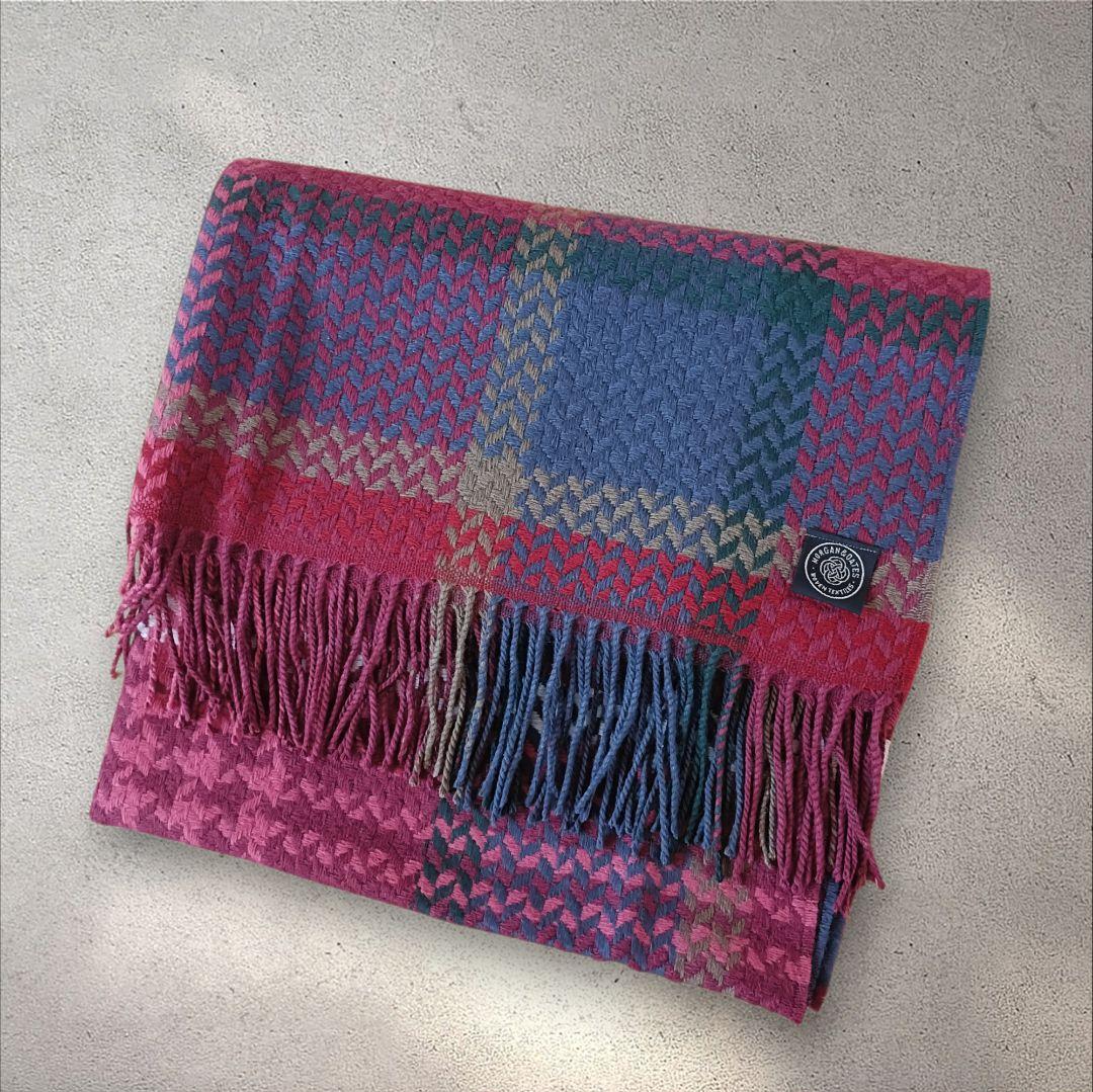 【美品✨️】英国老舗 MORGAN＆OATES カシミヤ混 大判ストール