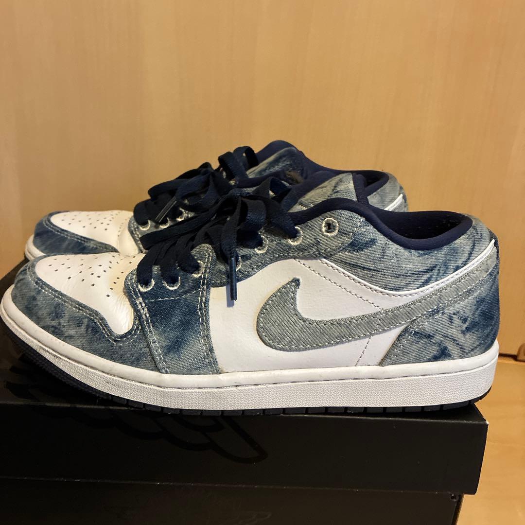 靴 Nike Air Jordan 1 Low Washed Denim 26cm
