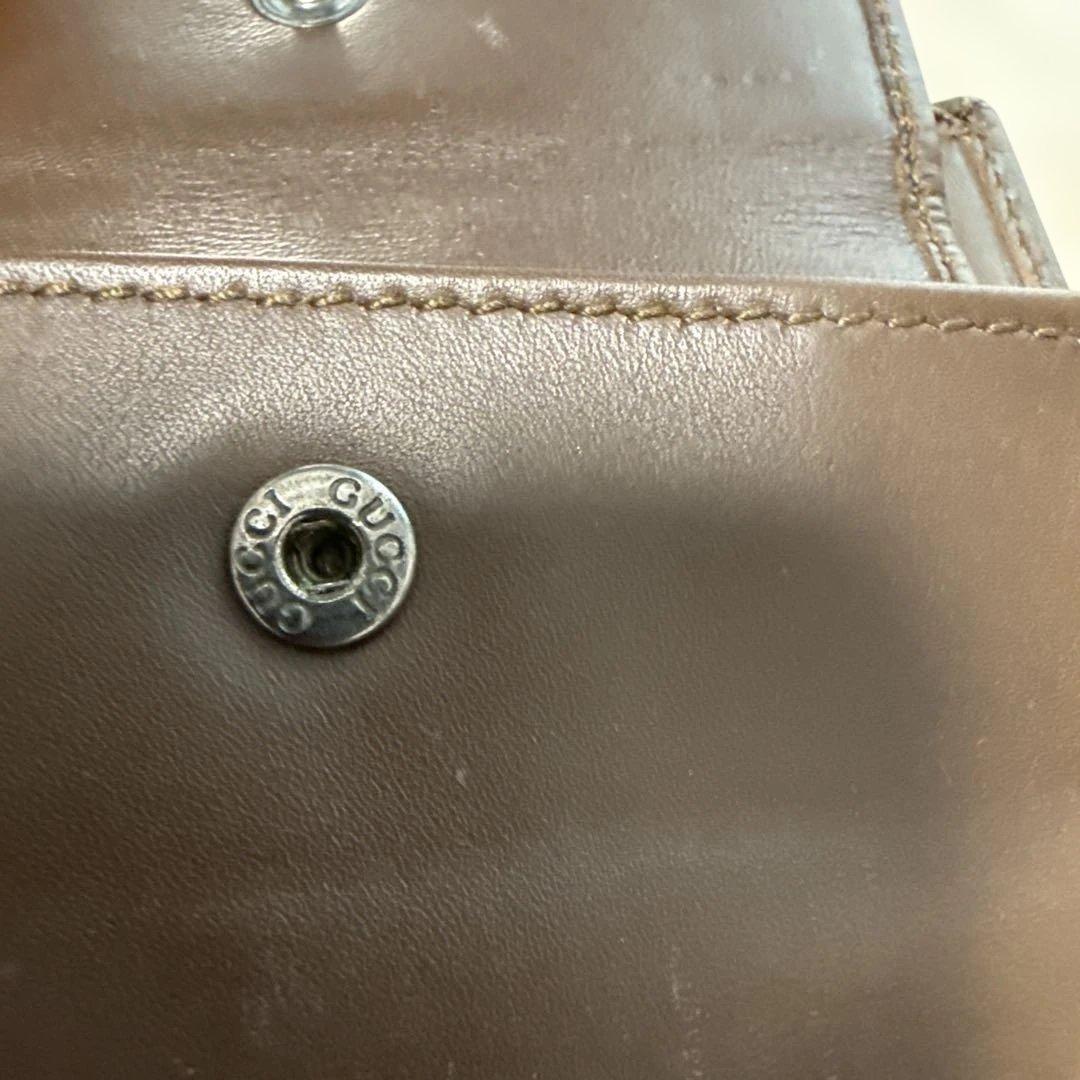 ト*ー様 GUCCI GGパターン 二つ折り財布 ブラウン