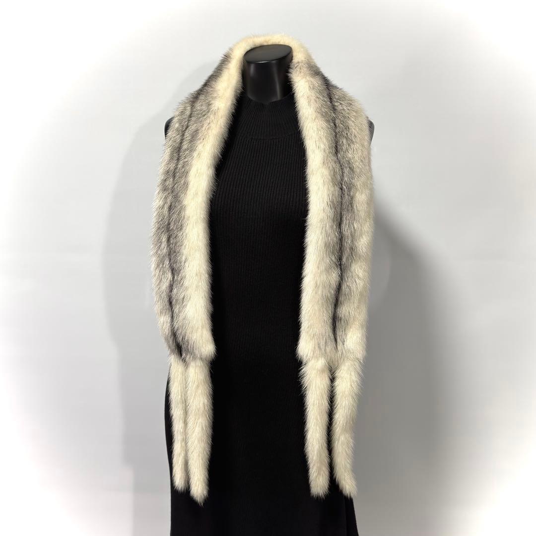 【稀少】Black Cross Mink ミンクファーストール ブラッククロス