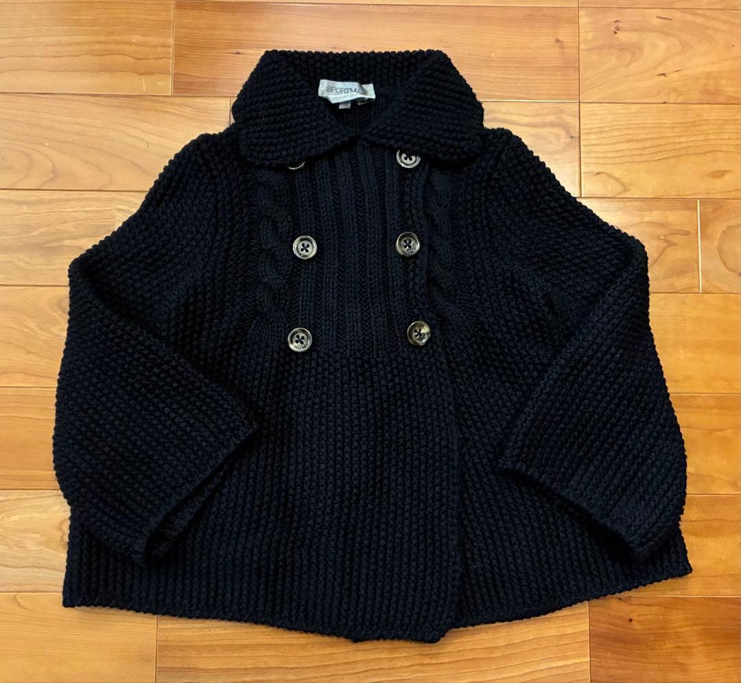 MaxMara SPORTMAX ウール　毛　ボレロ　カーディガン　黒　S