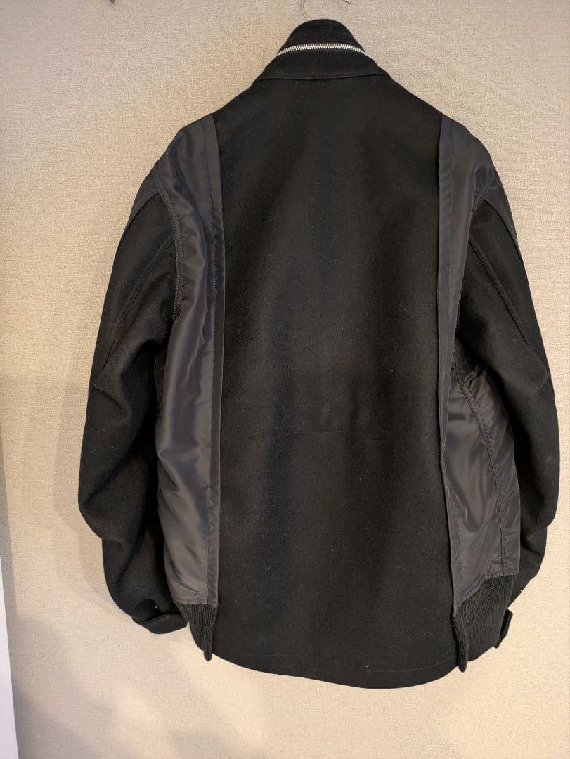 sacai ウール ツイルブルゾン ハイネック サイズ1