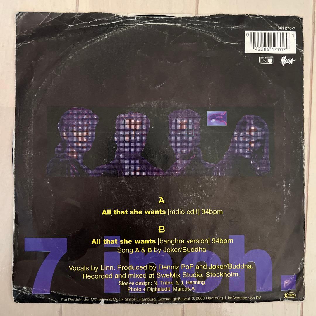 7インチレコード　ACE OF BASE ALL THAT SHE WANTS