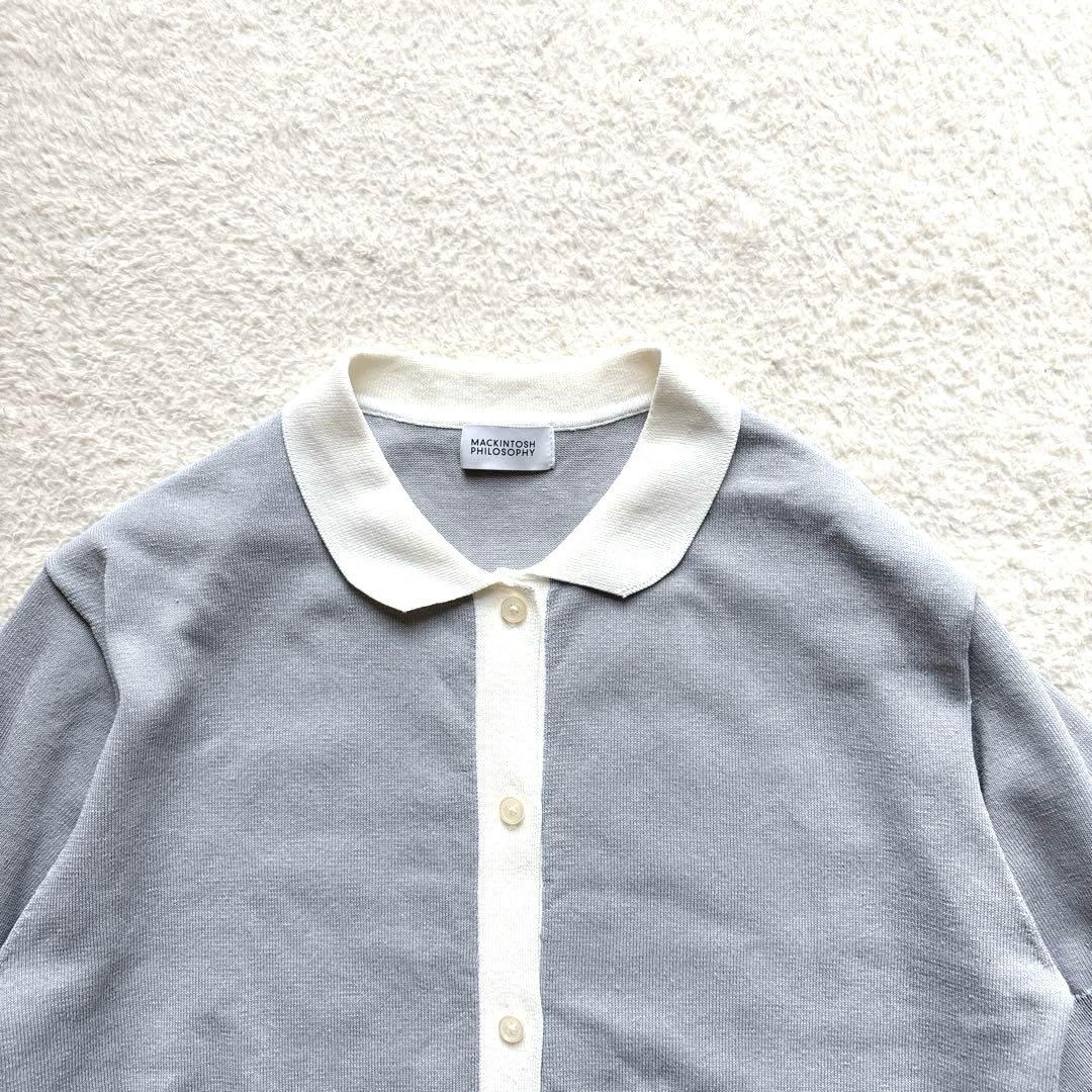 完売品✨マッキントッシュ フィロソフィー　バイカラーニットポロカーディガン